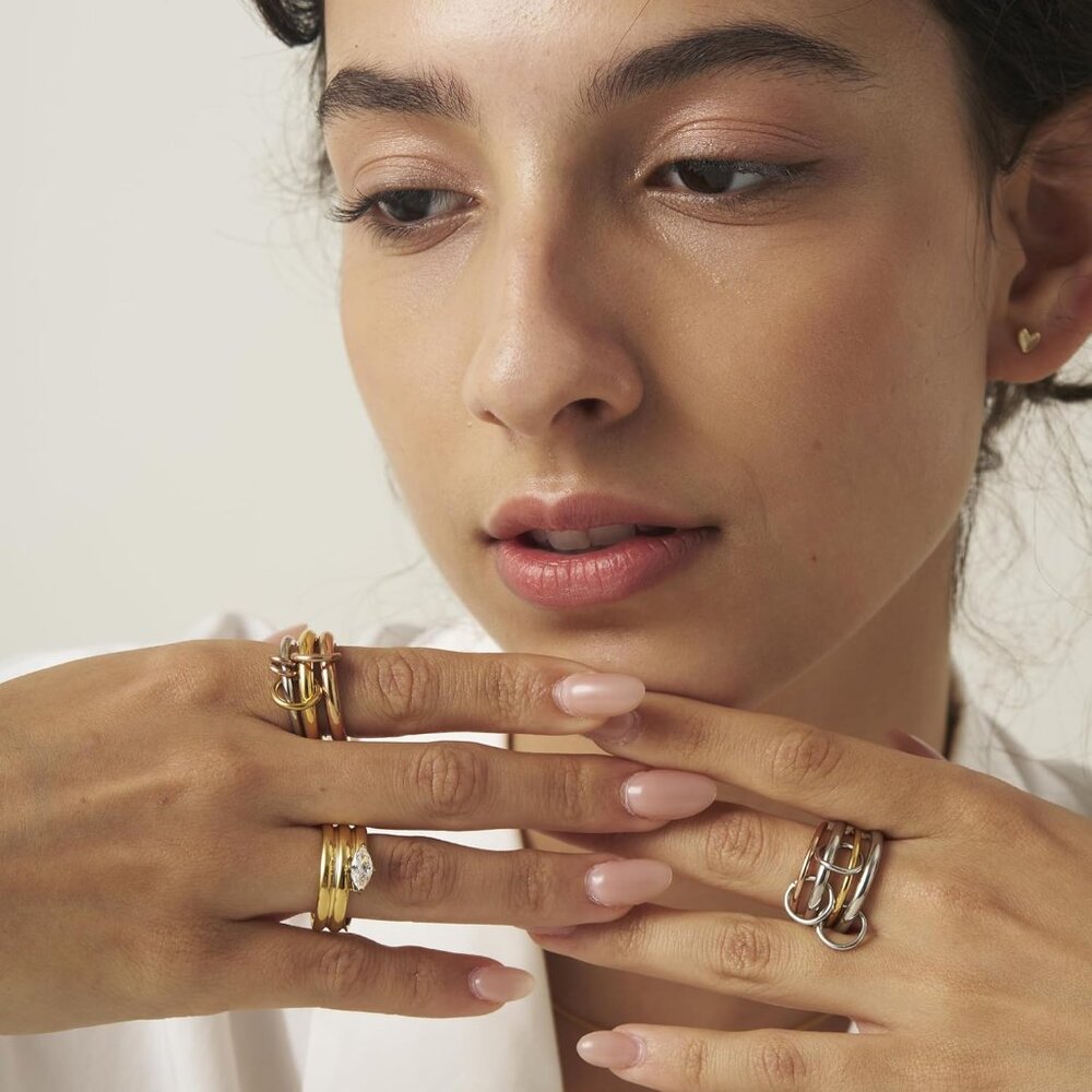 Elegant Stackable Trio Linked Ring - Hypoallergen… - image 7